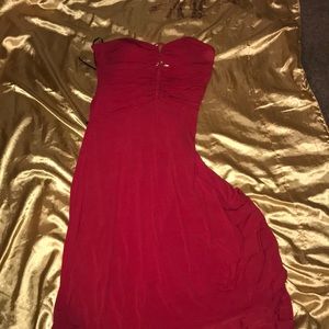 Laundry by Shelli Segal red strapless dress.